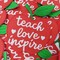 &#x22;Teach, Love, Inspire&#x22; Teacher&#x27;s Appreciation Gift, Iron-on Embroidery Patch,  Size 3.5&#x22; inches